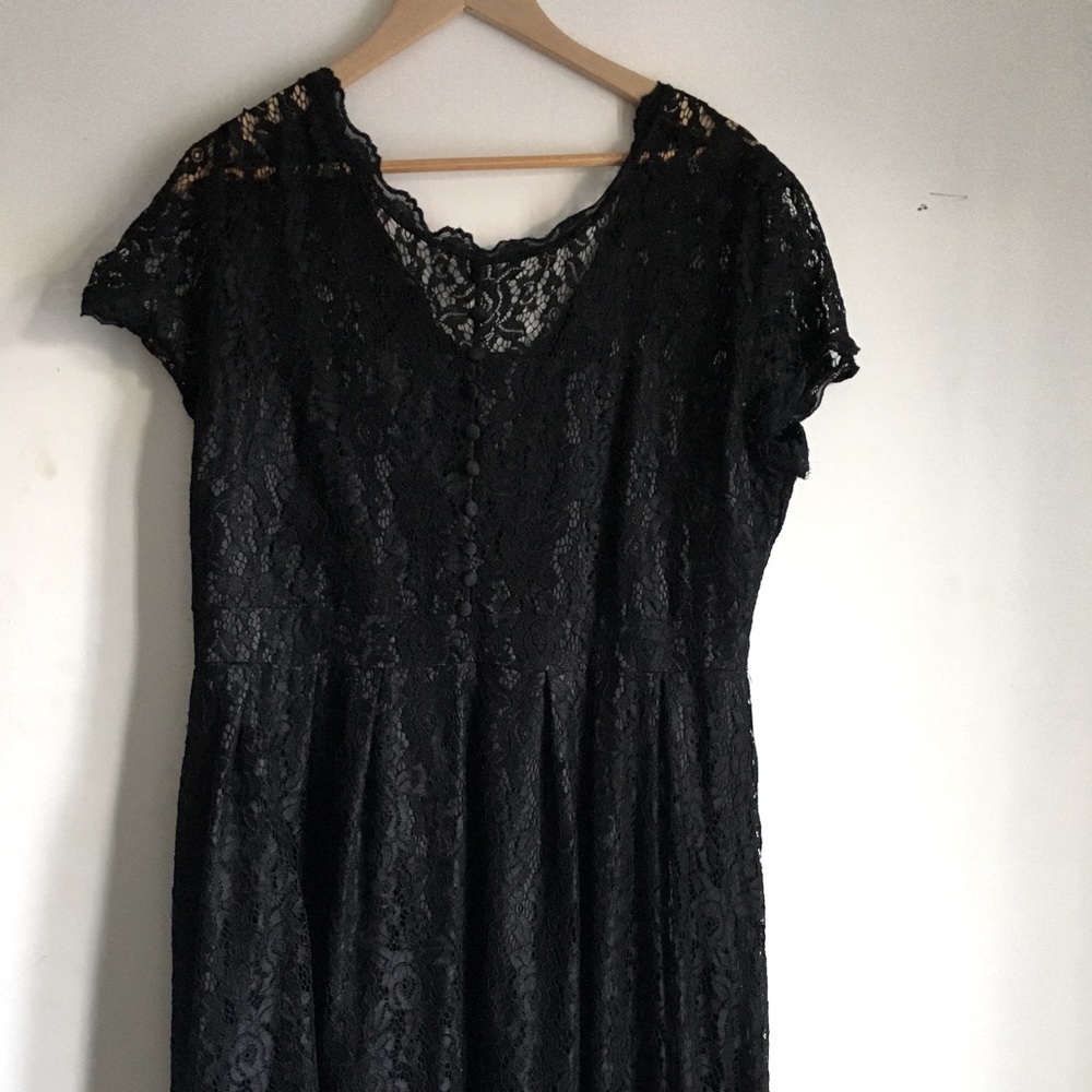 Lace Dress with Front Detail Buttons